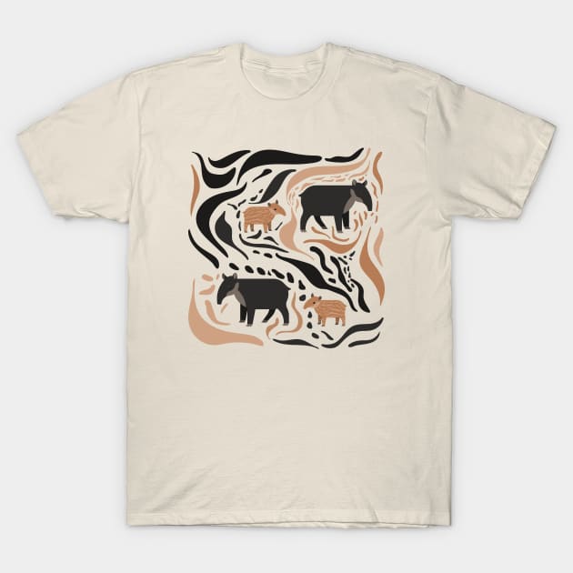 Tapir pattern T-Shirt by Geramora Design